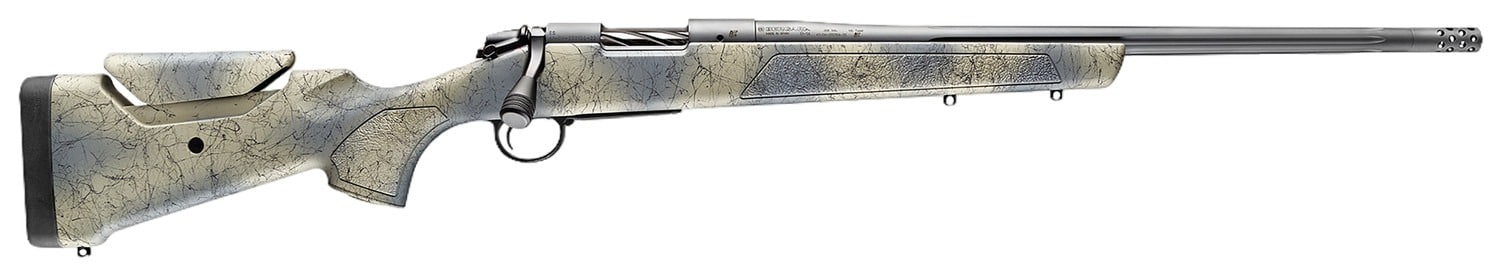 Bergara Rifles B14S815 B-14 Wilderness Sierra 25 Creedmoor 4+1 20" Sniper Gray Cerakote Fluted Threaded Barrel & Steel Drilled & Tapped Receiver, Sporter w/Adj Comb SoftTouch Wilderness Camo w/Black W