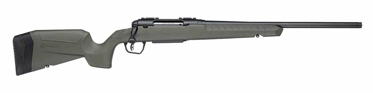 Savage Arms 33114 Axis 2 243 Win 4+1 20" Matte Black Carbon Steel Threaded Barrel, Drilled & Tapped Receiver, OD Green Fixed w/Pistol Grip Synthetic Stock, Right Hand
