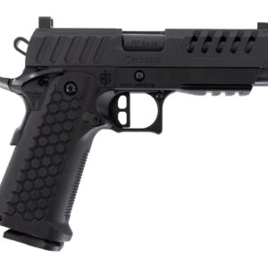 MAC 12500033 Cerberus  9mm Luger 17+1 4.40" Bull w/Target Crown Barrel, QPQ Tenifer Cerakote Optic Cut/Ported/Serrated Slide, Aluminum Grip, RMR Footprint