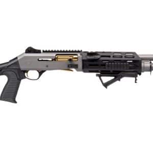 Panzer Arms PAM4NCSGGTMFSS M4 Pro AI Semi-Auto 3" 5+1 18.50" Gray Ported Barrel, Gray w/ Gold Titanium Accents Aluminum Receiver w/Picatinny Rail, Skeleton Stock