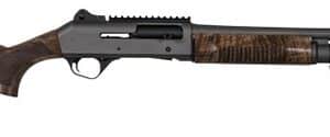 Panzer Arms PAM4TSDGNWS M4 12 Gauge Semi-Auto 3" 5+1 18.50" Disruptive Gray Barrel & Aluminum Receiver w/Picatinny Rail, Fixed Turkish Walnut Stock