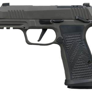 Sig Sauer 365AXGCA9LEGIONMSMA P365 AXG Legion MA Compliant Compact 9mm Luger 10+1 3.10" Black Barrel, Legion Gray Cerakote Stainless Steel Integrated Compensator/Optic Ready Slide & Frame w/Picatinny