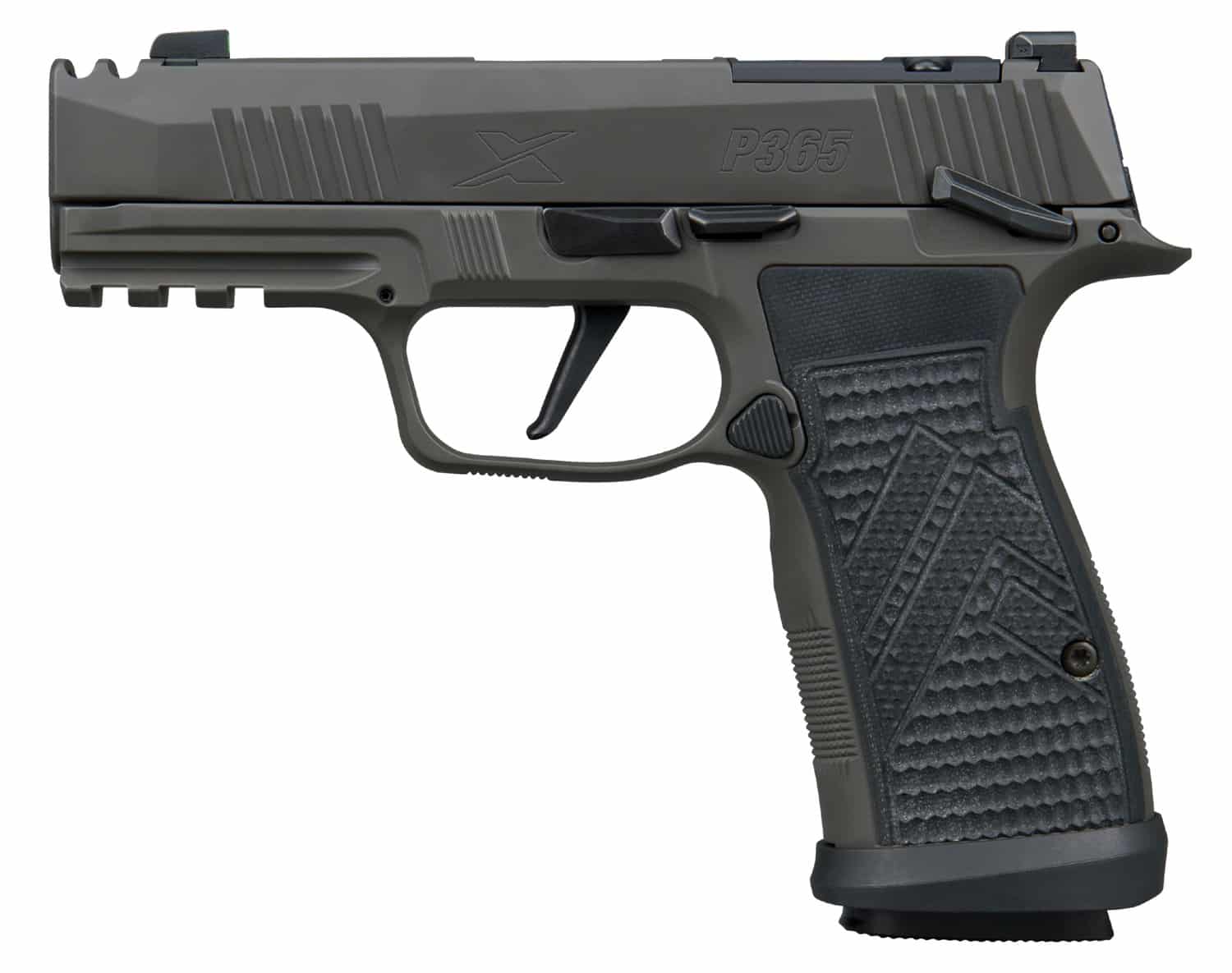 Sig Sauer 365AXGCA9LEGIONMSMA P365 AXG Legion MA Compliant Compact 9mm Luger 10+1 3.10" Black Barrel, Legion Gray Cerakote Stainless Steel Integrated Compensator/Optic Ready Slide & Frame w/Picatinny