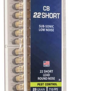 CCI 0026 Specialty CB Pest Control 22Short 29gr Lead Round Nose 100 Per Box/50 Case