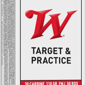 Winchester Ammo Q3132 USA 30Carbine 110gr Full Metal Jacket 50 Per Box/10 Case