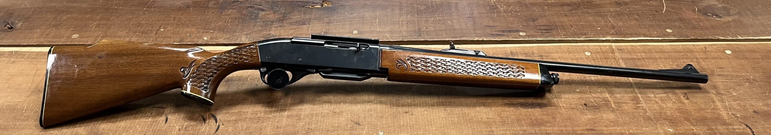 PRE OWNED REMINGTON MODEL 742 CHAMBER IN 30-06 WITH BASKET WEAVED FURNITURE