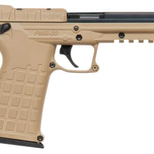 Kel-Tec PMR30BTAN PMR30 22 WMR 30+1 4.30" Fluted Steel Barrel, Black/Tan Serrated Slide, Tan Polymer Frame w/Picatinny Rail, Tan Textured Polymer Grip