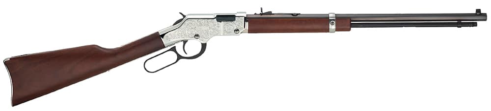 Henry H004SEM Silver Eagle Full Size 22 WMR 12+1 20.50" Blued Octagon Barrel, Nickel-Plated Steel Receiver, American Walnut Stock Right Hand