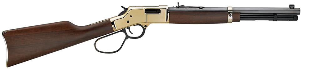Henry H006MR41 Big Boy Carbine Full Size 41 Rem Mag 7+1 16.50" Blued Octagon Barrel, Brass Polished Brass Receiver, American Walnut Wood Stock Right Hand
