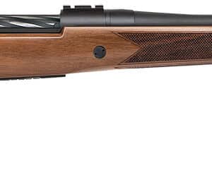 Mossberg 27849 Patriot Full Size 7mm-08 Rem 5+1 22" Matte Blued Fluted Barrel, Drilled & Tapped Matte Blued Stainless Steel Receiver, Walnut Fixed Stock, Right Hand