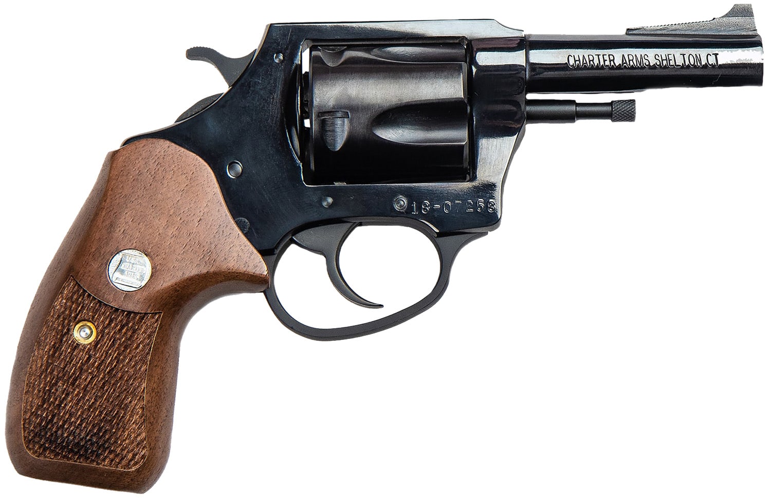 Charter Arms 34431 Bulldog Special Classic Large 44 Special, 5 Shot 3" Blued Carbon Steel Barrel, Cylinder & Frame w/Wood Grip