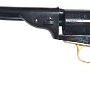 Taylors & Company 550725 1851 Open-Top 45 Colt (LC) Caliber with 7.50" Blued Finish Barrel, 6rd Capacity Blued Finish Cylinder, Color Case Hardened Finish Steel Frame & Walnut Navy Size Grip