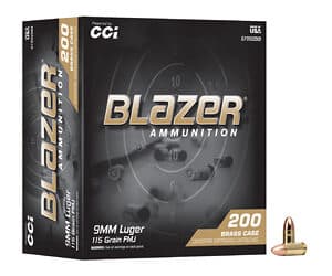 BLAZER 9MM 115GR FMJ 200RD TRAY