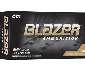 BLAZER 9MM 124GR FMJ 100RD TRAY