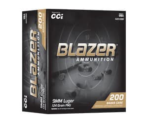 BLAZER 9MM 124GR FMJ 200RD TRAY