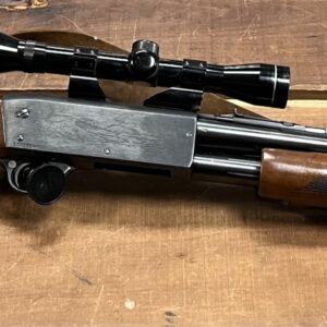 PREOWNED ITHACA MODEL 37 DEERSLAYER WITH A FIXED POWER 4-32 SCOPE SMOOTH BORE