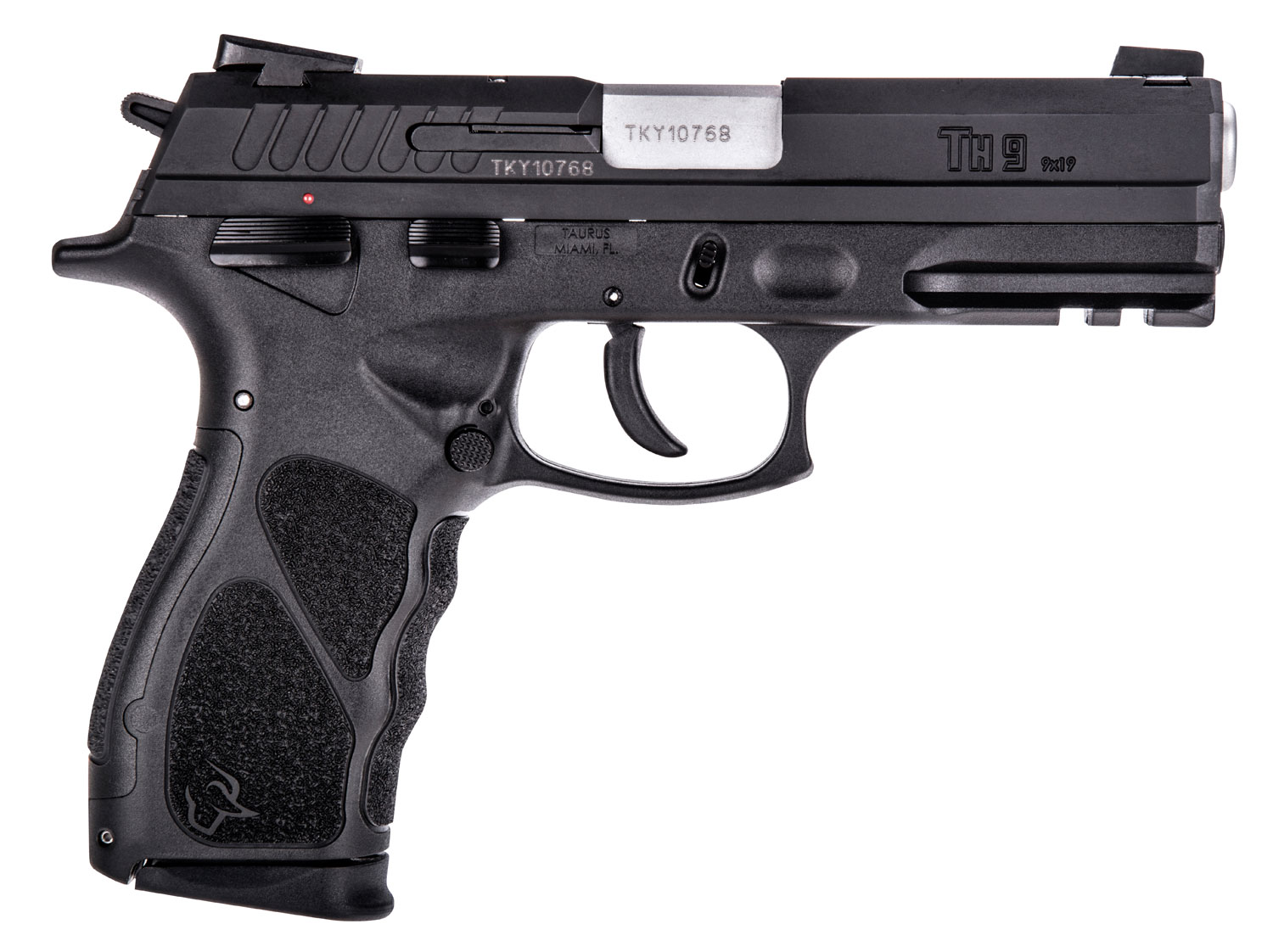 Taurus 1TH9041 TH Full Size 9mm Luger 17+1 4.27" Matte Stainless Steel Barrel, Matte Black Serrated Slide, Black Polymer Frame w/Picatinny Rail, Black Finger Grooved Polymer Grip Right Hand