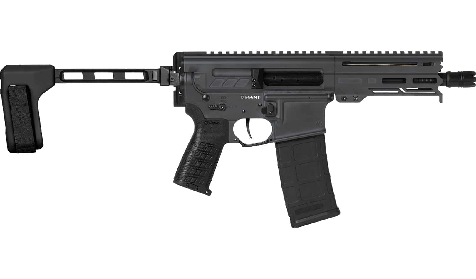 CMMG DISSENT Mk4 braced pistol in .300 AAC Blackout with 6.5-inch barrel