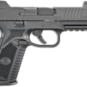 FN 66100527 509T 9mm Luger 10+1, 4.50" Black Steel Threaded Barrel, Matte Black Optic Ready/Serrated Stainless Steel Slide, Matte Black Polymer Frame w/Picatinny Rail
