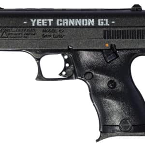 Hi-Point 916G1YC YC9 Gen1 9mm Luger 8+1 3.50" Black Steel Barrel, Black Serrated w/Engraving Steel Slide, Black Polymer Frame & Grip, Right Hand