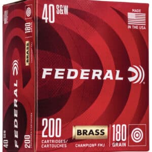 Federal WM52232 Champion Training 40S&W 180gr Full Metal Jacket 200 Per Box/5 Case