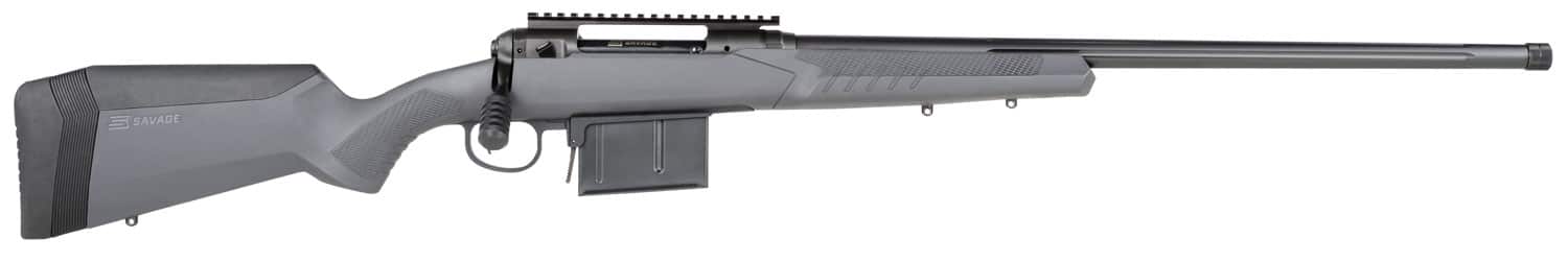 Savage Arms 57489 110 Tactical Full Size 300 Win Mag 5+1 24" Matte Black Heavy Threaded Barrel, Matte Black Picatinny Rail Carbon Steel Receiver, Adj AccuStock Matte Gray Synthetic Stock, Right Hand