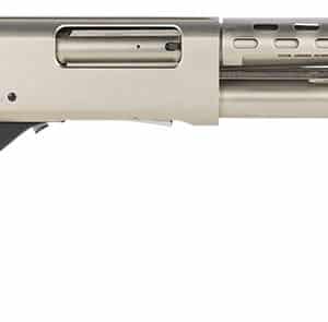 Rock Island AGM5 All Generations 12 Gauge Pump 3" 5+1 18.50" with Heat Shield, Nickel Barrel/Rec, Black Synthetic Furniture, Adj. Comb Stock