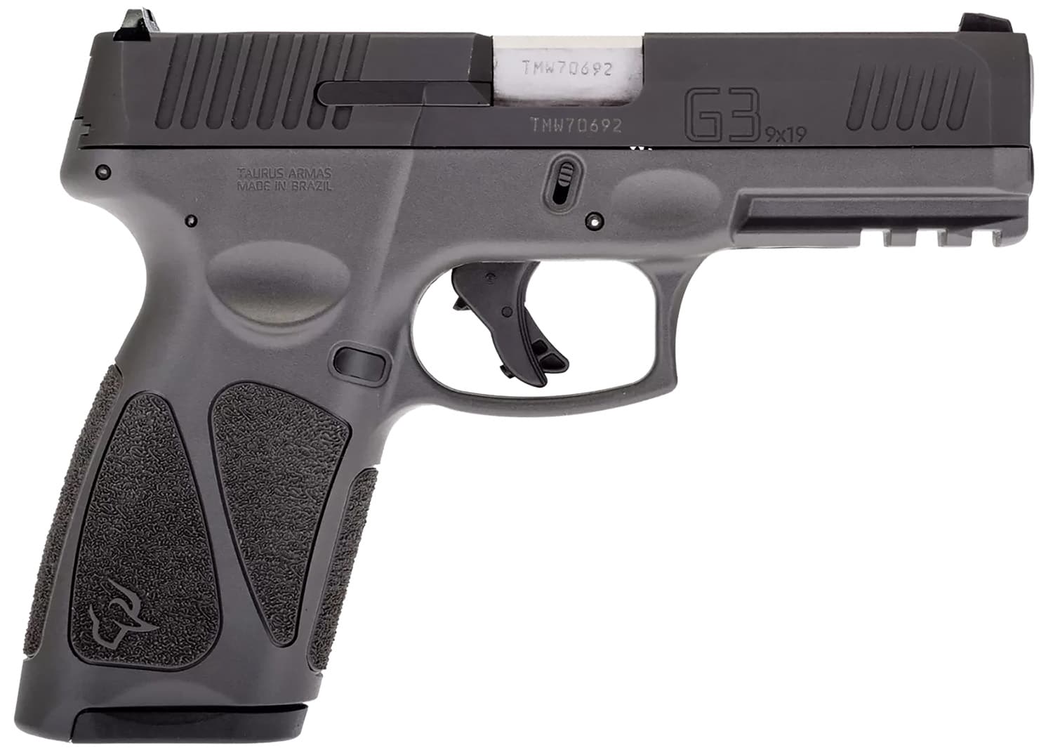Taurus 1G3B941G G3 Full Size Frame 9mm Luger 15+1/17+1 4" Matte Stainless Steel Barrel, Matte Black Tenifer Serrated Steel Slide, Gray Polymer Frame w/Picatinny Rail, Gray Polymer Grip, Right Hand