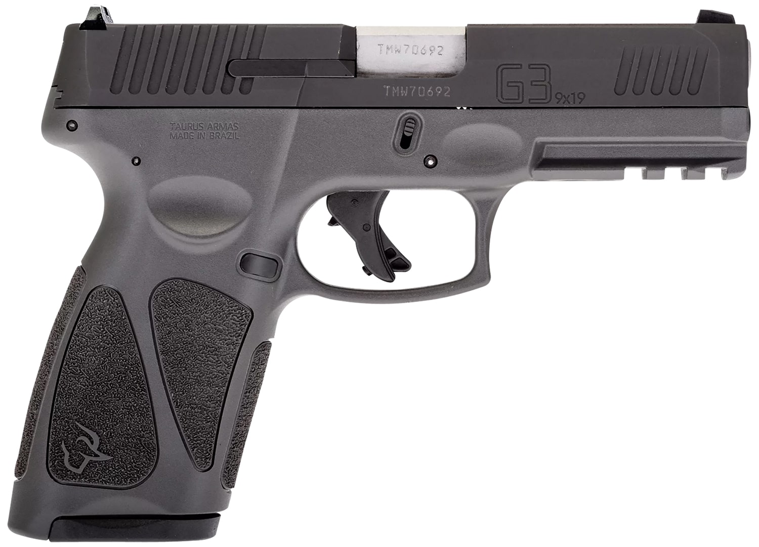 Taurus 1G3B941G15 G3 Full Size Frame 9mm Luger 15+1 4" Matte Stainless Steel Barrel, Matte Black Tenifer Cerakote Serrated Steel Slide, Gray Polymer Frame w/Picatinny Rail, Polymer Grip, Right Hand