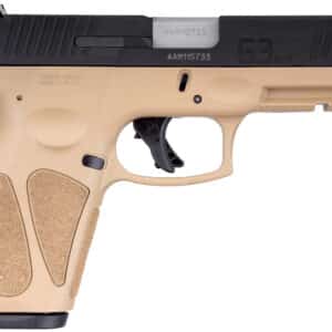 Taurus 1G3B941T G3 9mm Luger 15+1 Or 17+1 4" Matte Stainless Steel Barrel, Tan Polymer Frame With Picatinny Acc. Rail, Tenifer Matte Black Steel Slide, Re-Strike Capability, Manual Safety