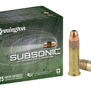 Remington Ammunition 21249 Subsonic Rimfire 22LR 40gr Hollow Point 225 Per Box/10 Case