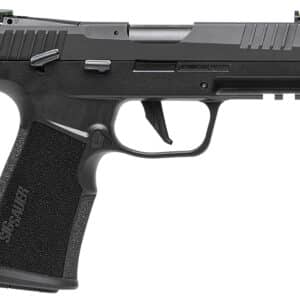 Sig Sauer 322CBAS P322 Compact 22 LR 20+1 4" Black Steel Threaded Barrel, Black Hard Coat Anodized Optic Ready/Serrated Slide, Black SS/Polymer Frame w/Picatinny Rail & Black Polymer Grips