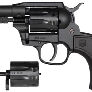 Diamondback DB0600A001 Sidekick 22 LR/22 Mag 9 Shot 3" Black Cerakote Steel Barrel & Cylinder, Zinc Alloy Frame, Black Birdshead Polymer Grip, Hammer Safety, Exposed Hammer
