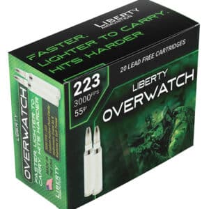 Liberty Ammunition LAOW223553000 OverWatch 223Rem 55gr 20 Per Box/50 Case