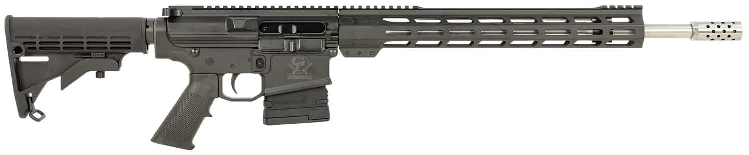 Great Lakes Firearms GL10308SSBLK AR-10 308 Win 20+1 18" Stainless, Black Rec, M-Lok Handgaurd, Carbine Stock, A2 Grip, Muzzle Brake