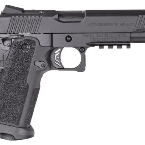 EAA 395040 Witness2311 45 ACP 11+1 5" Black Barrel, Black Serrated Slide & Polymer Frame w/Picatinny Rail & Beavertail Black Checkered Polymer Grips