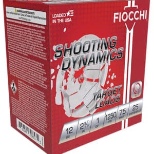 Fiocchi 12SD1X75 Shooting Dynamics 12Gauge 2.75" 1oz 7.5Shot 25 Per Box/10 Case