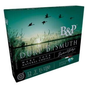 B&p Ammunition 12B4DB43 Dual Bismuth 12Gauge 3" 1 1/4oz Bismuth 3/4Shot 10 Per Box/10 Case