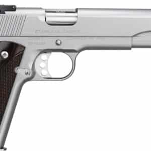 Kimber Mfg, Inc 3000373 Target Long Slide 45 ACP 7+1 6" Stainless Match Grade Barrel, Satin Silver Long/Serrated Stainless Steel Slide, Satin Silver Stainless Steel Frame w/Beavertail, Rosewood Grip