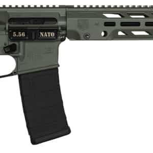 Diamondback DB1784K791 DB15 Obsidian 5.56 NATO 30+1 16" Black Nitride Threaded Barrel, Jungle Green Cerakote Picatinny Rail Aluminum Receiver, Magpul CTR Black Synthetic Stock & Magpul MOE K2 Grip