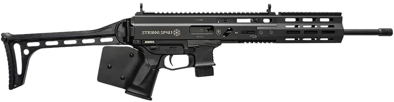 Grand Power 810091158166 Stribog SP9A3 *CA Compliant 9mm Luger 10+1 16" Black
