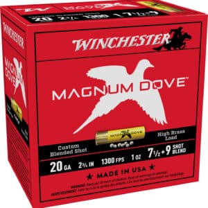Winchester Ammo MD2079 Magnum Dove 20Gauge 2.75" 1oz 7.5/9Shot 25 Per Box/10 Case