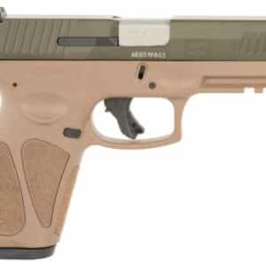 Taurus 1-G3B94BB G3 Full Size Frame 9mm Luger 17+1 4" Stainless Steel Barrel, Mil-Spec Green Cerakote Stainless Steel Serrated Slide, Brown Polymer Frame w/Picatinny Rail