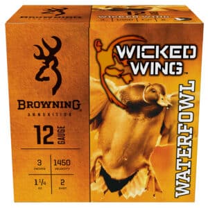 Browning Ammo B193421232 Wicked Wing 12Gauge 3" 1 1/4oz 2Shot 25 Per Box/10 Case