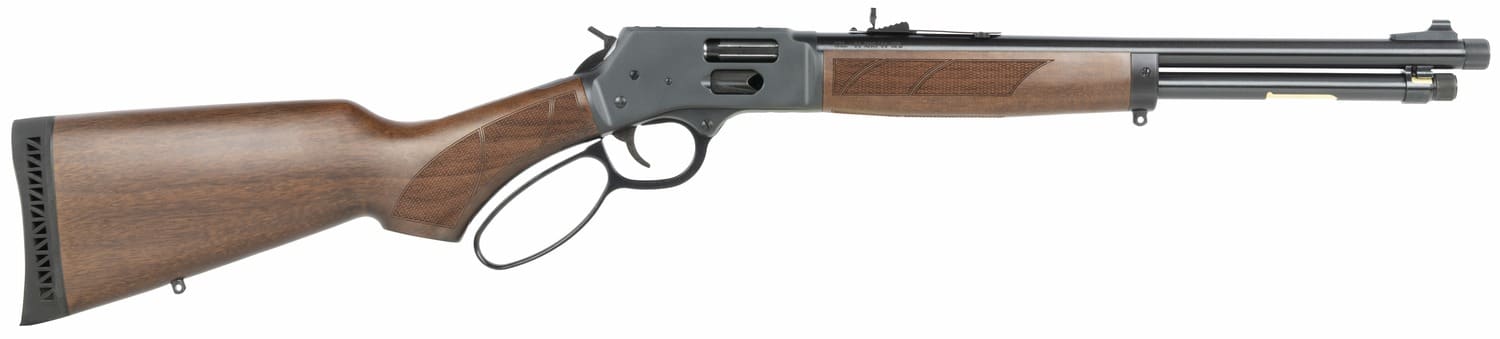 Henry H012PGR357 Protector Carbine 38 Special/357 Mag 7+1 16.50" Blued Threaded Barrel, Blued Steel Drilled & Tapped Receiver, American Walnut Fixed w/Pistol Grip Stock