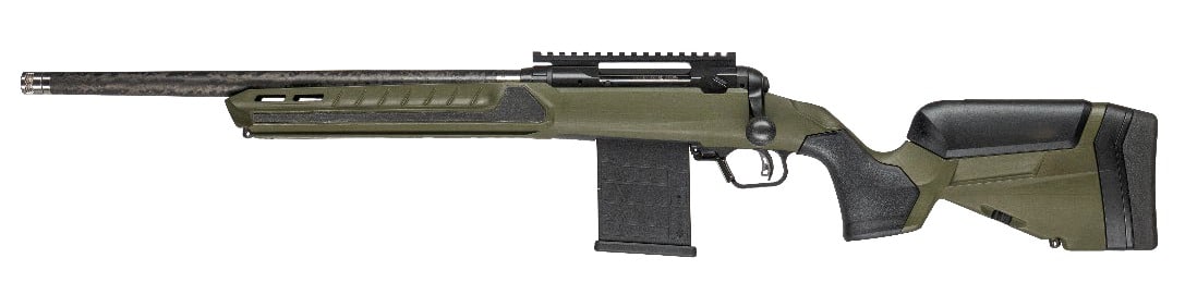 Savage Arms 32944 110 UltraLite Predator 6.5 Creedmoor 10+1 18" Carbon Fiber Barrel, Arca Rail Forend, Hunter Green AccuStock w/AccuFit V2 Synthetic Stock, Left Hand