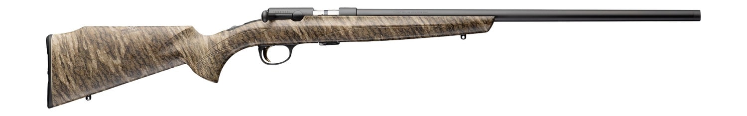 Browning 025259202 T-Bolt Target/Varmint SR 22 LR 10+1 22" Matte Blued Threaded Barrel, Blue Polished Steel Drilled & Tapped Receiver, Mossy Oak Bottomland Monte Carlo Synthetic Stock, Right Hand