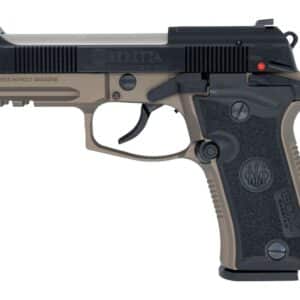 Langdon Tactical Tech 80X32ZTJBN Beretta Cheetah 80X 32 ACP 12+1 3.90" Stainless Barrel, Black Bruniton Carbon Steel Optic Ready/Serrated Slide, Bronze Anodized Aluminum Frame w/Picatinny Rail, Textur