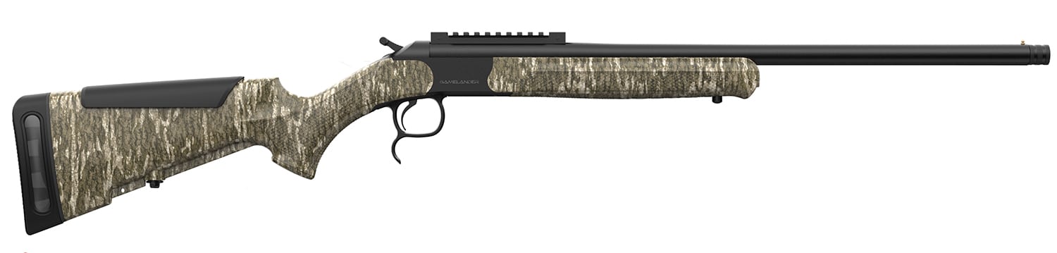 Retay Gamelander .410 Bore single-shot shotgun with 22-inch barrel and Mossy Oak Bottomland stock
