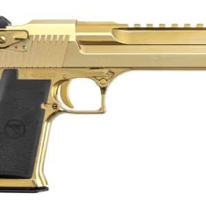 Magnum Research DE44ZNG Desert Eagle Mark XIX 44 Mag 7+1 6" Picatinny Rail Barrel, Gold Zirconium Nitride Serrated Slide & Frame
